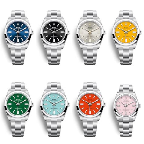 colored rolex dials|Rolex color chart.